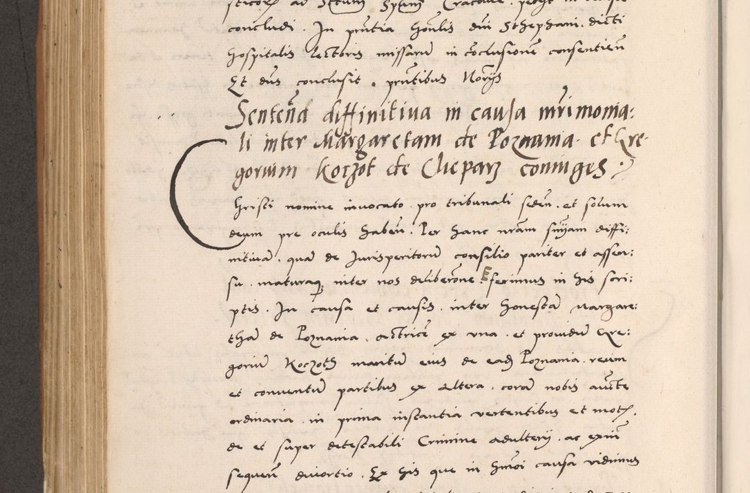 Zdjęcie nr 498 dla obiektu archiwalnego: Acta actorum causarum, sentenciarum tam diffinitivarum quam interlocutoriarum et obligacionum coram reverendo domino Petro Mischkowski custode Kielcensi, canonico vicarioque in spiritualibus generali Cracoviensi ad annum Domini millesimum quingentesimum octavum, cuius indicio est sexta, pontificatus sanctissimi in Christo patris et domini nostri domini Pauli divina providencia pape tercii feliciter moderni, anno coronacionis quarto decimo continuantur