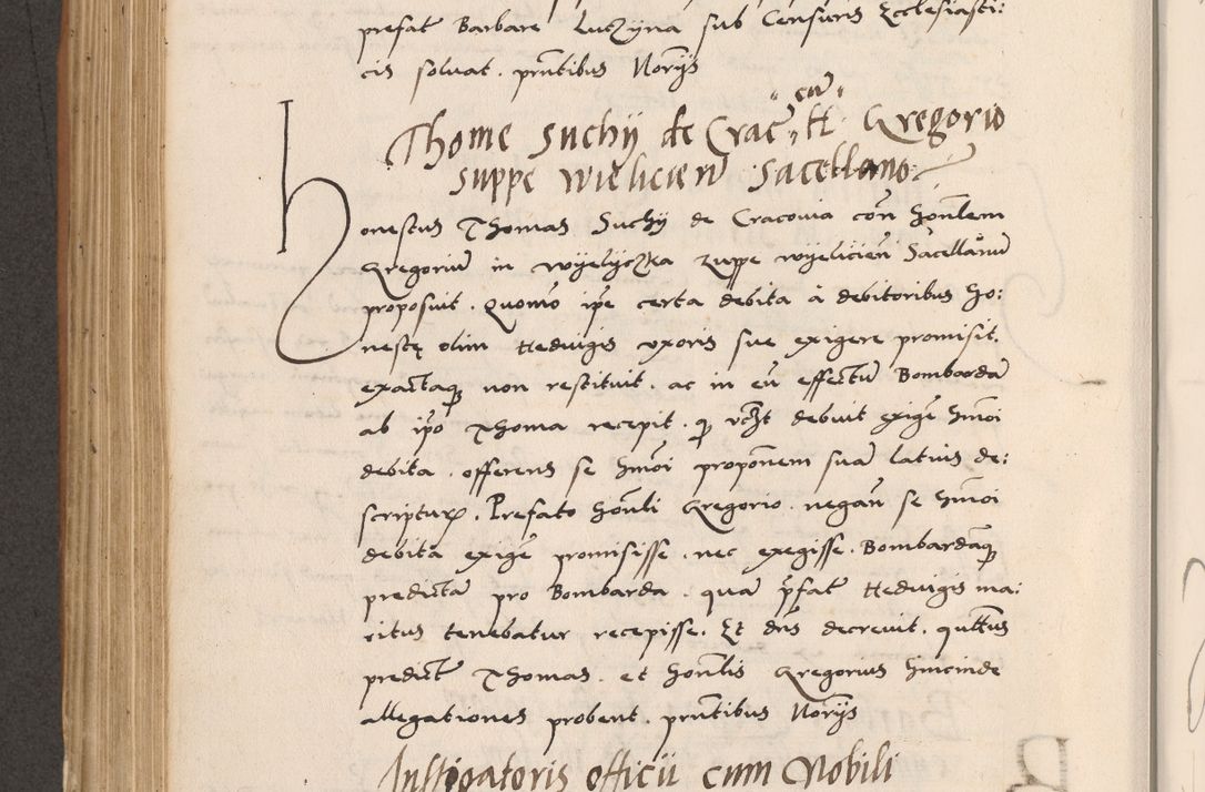 Zdjęcie nr 492 dla obiektu archiwalnego: Acta actorum causarum, sentenciarum tam diffinitivarum quam interlocutoriarum et obligacionum coram reverendo domino Petro Mischkowski custode Kielcensi, canonico vicarioque in spiritualibus generali Cracoviensi ad annum Domini millesimum quingentesimum octavum, cuius indicio est sexta, pontificatus sanctissimi in Christo patris et domini nostri domini Pauli divina providencia pape tercii feliciter moderni, anno coronacionis quarto decimo continuantur