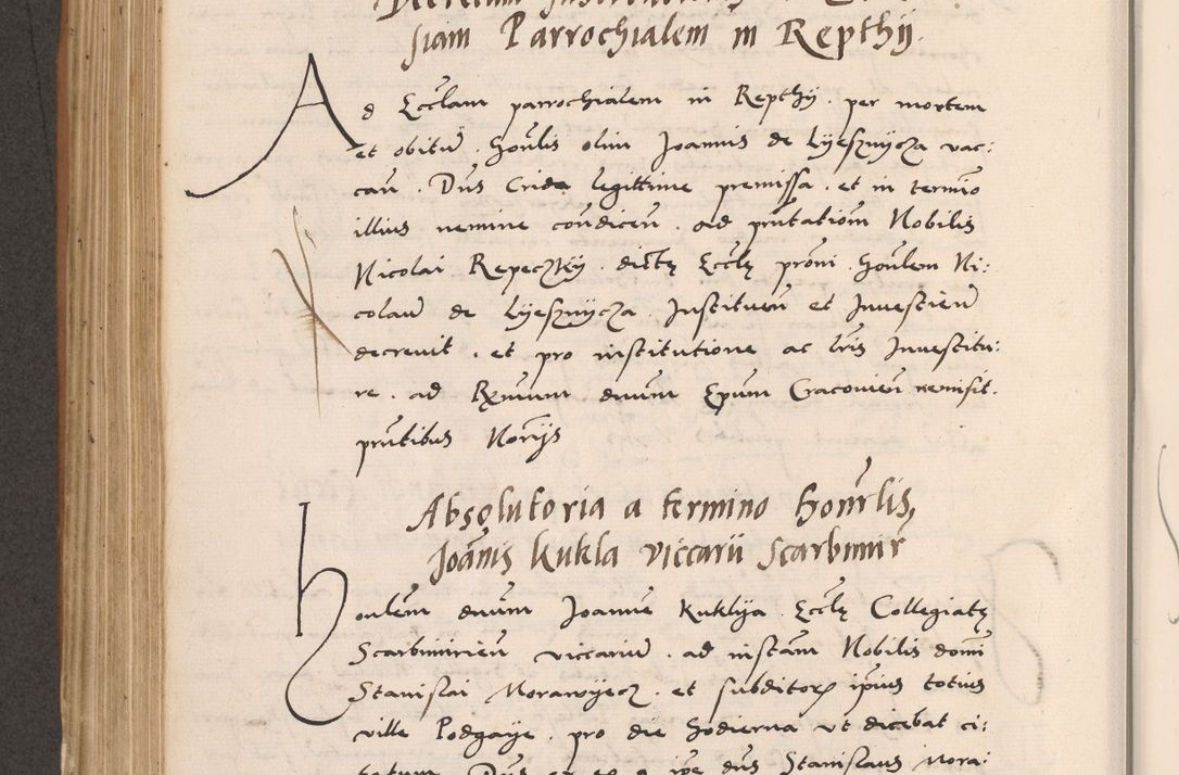 Zdjęcie nr 494 dla obiektu archiwalnego: Acta actorum causarum, sentenciarum tam diffinitivarum quam interlocutoriarum et obligacionum coram reverendo domino Petro Mischkowski custode Kielcensi, canonico vicarioque in spiritualibus generali Cracoviensi ad annum Domini millesimum quingentesimum octavum, cuius indicio est sexta, pontificatus sanctissimi in Christo patris et domini nostri domini Pauli divina providencia pape tercii feliciter moderni, anno coronacionis quarto decimo continuantur