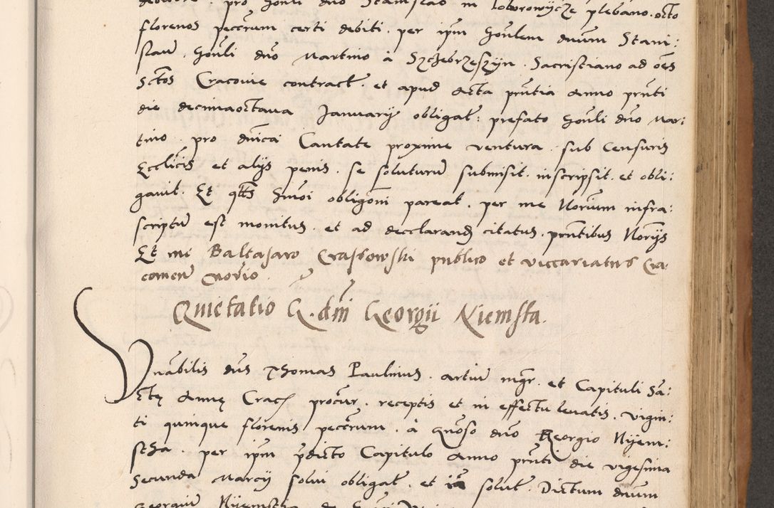 Zdjęcie nr 495 dla obiektu archiwalnego: Acta actorum causarum, sentenciarum tam diffinitivarum quam interlocutoriarum et obligacionum coram reverendo domino Petro Mischkowski custode Kielcensi, canonico vicarioque in spiritualibus generali Cracoviensi ad annum Domini millesimum quingentesimum octavum, cuius indicio est sexta, pontificatus sanctissimi in Christo patris et domini nostri domini Pauli divina providencia pape tercii feliciter moderni, anno coronacionis quarto decimo continuantur