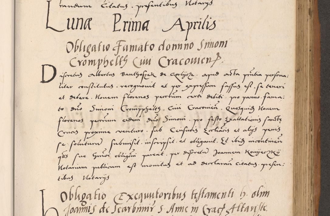 Zdjęcie nr 481 dla obiektu archiwalnego: Acta actorum causarum, sentenciarum tam diffinitivarum quam interlocutoriarum et obligacionum coram reverendo domino Petro Mischkowski custode Kielcensi, canonico vicarioque in spiritualibus generali Cracoviensi ad annum Domini millesimum quingentesimum octavum, cuius indicio est sexta, pontificatus sanctissimi in Christo patris et domini nostri domini Pauli divina providencia pape tercii feliciter moderni, anno coronacionis quarto decimo continuantur