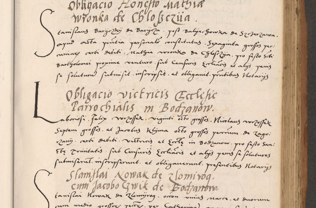 Zdjęcie nr 483 dla obiektu archiwalnego: Acta actorum causarum, sentenciarum tam diffinitivarum quam interlocutoriarum et obligacionum coram reverendo domino Petro Mischkowski custode Kielcensi, canonico vicarioque in spiritualibus generali Cracoviensi ad annum Domini millesimum quingentesimum octavum, cuius indicio est sexta, pontificatus sanctissimi in Christo patris et domini nostri domini Pauli divina providencia pape tercii feliciter moderni, anno coronacionis quarto decimo continuantur