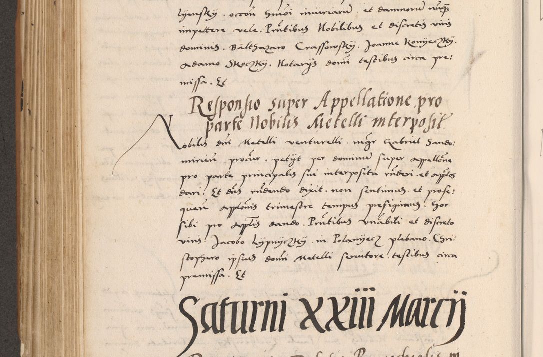 Zdjęcie nr 456 dla obiektu archiwalnego: Acta actorum causarum, sentenciarum tam diffinitivarum quam interlocutoriarum et obligacionum coram reverendo domino Petro Mischkowski custode Kielcensi, canonico vicarioque in spiritualibus generali Cracoviensi ad annum Domini millesimum quingentesimum octavum, cuius indicio est sexta, pontificatus sanctissimi in Christo patris et domini nostri domini Pauli divina providencia pape tercii feliciter moderni, anno coronacionis quarto decimo continuantur