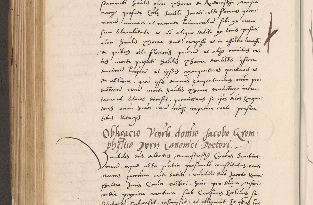 Zdjęcie nr 454 dla obiektu archiwalnego: Acta actorum causarum, sentenciarum tam diffinitivarum quam interlocutoriarum et obligacionum coram reverendo domino Petro Mischkowski custode Kielcensi, canonico vicarioque in spiritualibus generali Cracoviensi ad annum Domini millesimum quingentesimum octavum, cuius indicio est sexta, pontificatus sanctissimi in Christo patris et domini nostri domini Pauli divina providencia pape tercii feliciter moderni, anno coronacionis quarto decimo continuantur