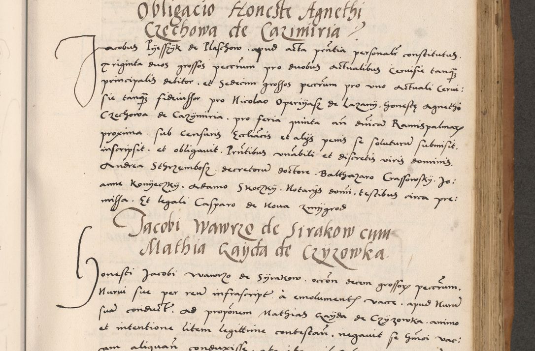 Zdjęcie nr 445 dla obiektu archiwalnego: Acta actorum causarum, sentenciarum tam diffinitivarum quam interlocutoriarum et obligacionum coram reverendo domino Petro Mischkowski custode Kielcensi, canonico vicarioque in spiritualibus generali Cracoviensi ad annum Domini millesimum quingentesimum octavum, cuius indicio est sexta, pontificatus sanctissimi in Christo patris et domini nostri domini Pauli divina providencia pape tercii feliciter moderni, anno coronacionis quarto decimo continuantur