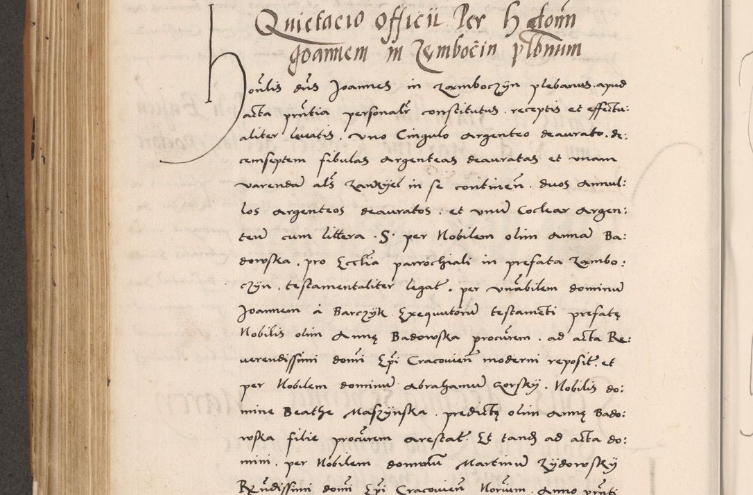 Zdjęcie nr 444 dla obiektu archiwalnego: Acta actorum causarum, sentenciarum tam diffinitivarum quam interlocutoriarum et obligacionum coram reverendo domino Petro Mischkowski custode Kielcensi, canonico vicarioque in spiritualibus generali Cracoviensi ad annum Domini millesimum quingentesimum octavum, cuius indicio est sexta, pontificatus sanctissimi in Christo patris et domini nostri domini Pauli divina providencia pape tercii feliciter moderni, anno coronacionis quarto decimo continuantur