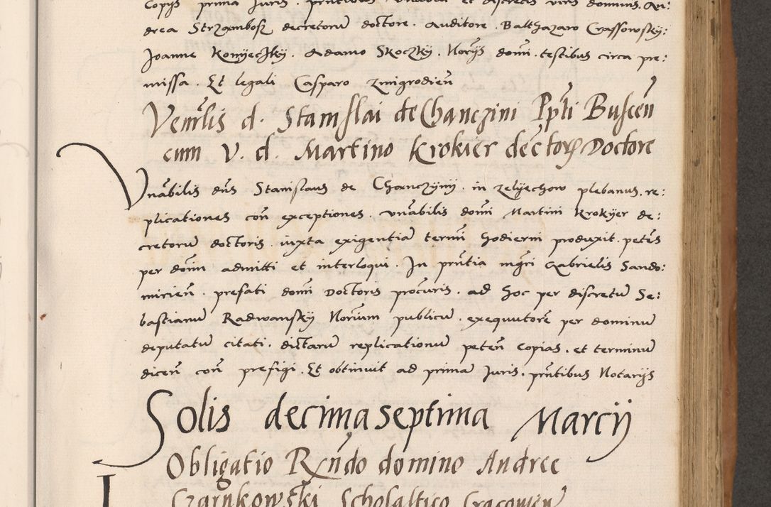 Zdjęcie nr 443 dla obiektu archiwalnego: Acta actorum causarum, sentenciarum tam diffinitivarum quam interlocutoriarum et obligacionum coram reverendo domino Petro Mischkowski custode Kielcensi, canonico vicarioque in spiritualibus generali Cracoviensi ad annum Domini millesimum quingentesimum octavum, cuius indicio est sexta, pontificatus sanctissimi in Christo patris et domini nostri domini Pauli divina providencia pape tercii feliciter moderni, anno coronacionis quarto decimo continuantur
