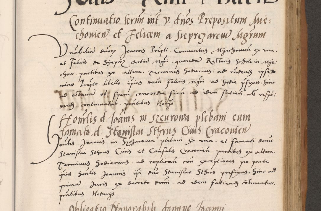 Zdjęcie nr 441 dla obiektu archiwalnego: Acta actorum causarum, sentenciarum tam diffinitivarum quam interlocutoriarum et obligacionum coram reverendo domino Petro Mischkowski custode Kielcensi, canonico vicarioque in spiritualibus generali Cracoviensi ad annum Domini millesimum quingentesimum octavum, cuius indicio est sexta, pontificatus sanctissimi in Christo patris et domini nostri domini Pauli divina providencia pape tercii feliciter moderni, anno coronacionis quarto decimo continuantur