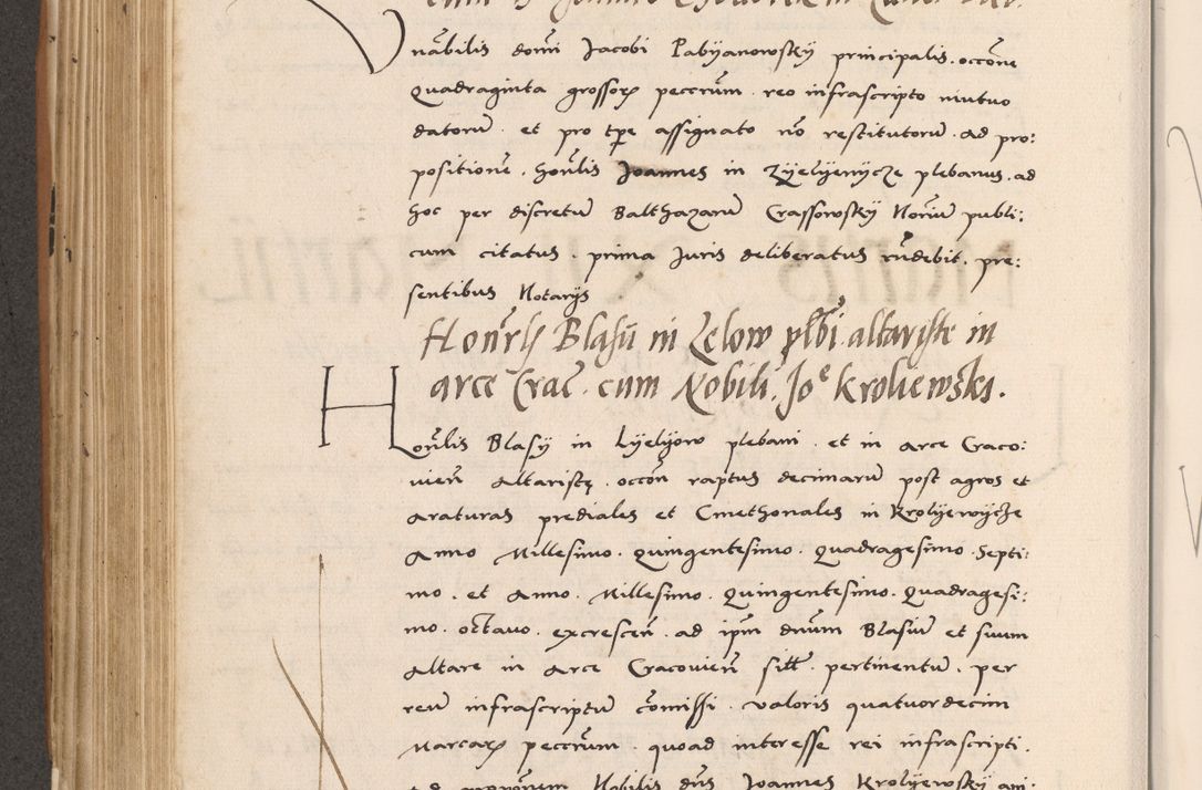Zdjęcie nr 438 dla obiektu archiwalnego: Acta actorum causarum, sentenciarum tam diffinitivarum quam interlocutoriarum et obligacionum coram reverendo domino Petro Mischkowski custode Kielcensi, canonico vicarioque in spiritualibus generali Cracoviensi ad annum Domini millesimum quingentesimum octavum, cuius indicio est sexta, pontificatus sanctissimi in Christo patris et domini nostri domini Pauli divina providencia pape tercii feliciter moderni, anno coronacionis quarto decimo continuantur