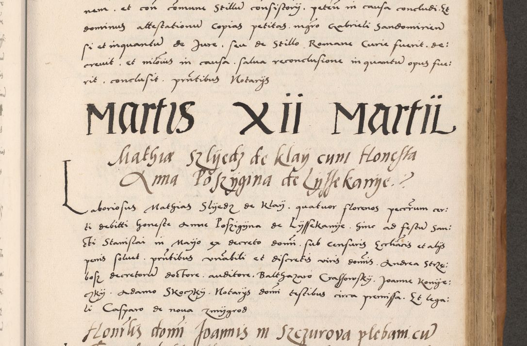 Zdjęcie nr 437 dla obiektu archiwalnego: Acta actorum causarum, sentenciarum tam diffinitivarum quam interlocutoriarum et obligacionum coram reverendo domino Petro Mischkowski custode Kielcensi, canonico vicarioque in spiritualibus generali Cracoviensi ad annum Domini millesimum quingentesimum octavum, cuius indicio est sexta, pontificatus sanctissimi in Christo patris et domini nostri domini Pauli divina providencia pape tercii feliciter moderni, anno coronacionis quarto decimo continuantur