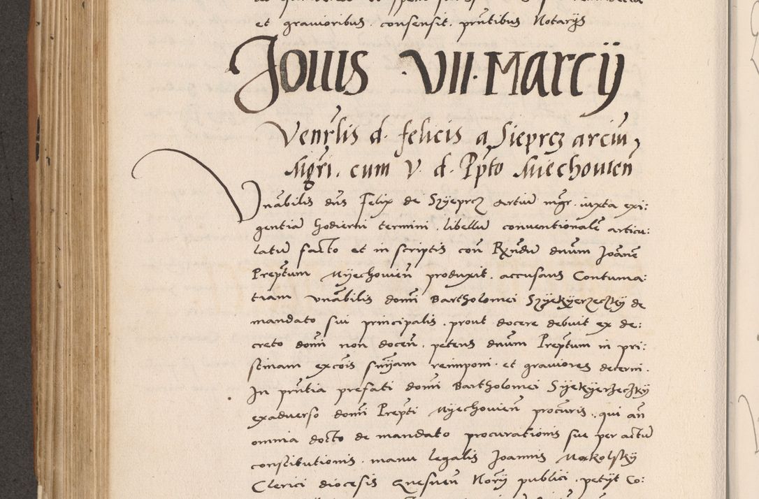 Zdjęcie nr 430 dla obiektu archiwalnego: Acta actorum causarum, sentenciarum tam diffinitivarum quam interlocutoriarum et obligacionum coram reverendo domino Petro Mischkowski custode Kielcensi, canonico vicarioque in spiritualibus generali Cracoviensi ad annum Domini millesimum quingentesimum octavum, cuius indicio est sexta, pontificatus sanctissimi in Christo patris et domini nostri domini Pauli divina providencia pape tercii feliciter moderni, anno coronacionis quarto decimo continuantur