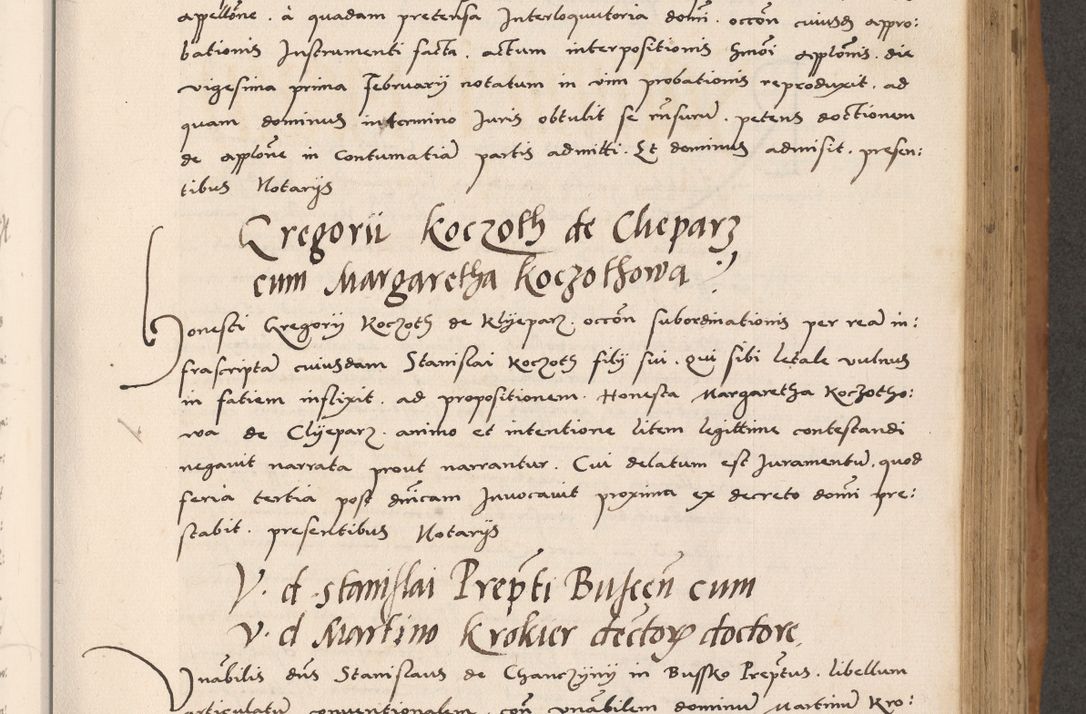 Zdjęcie nr 427 dla obiektu archiwalnego: Acta actorum causarum, sentenciarum tam diffinitivarum quam interlocutoriarum et obligacionum coram reverendo domino Petro Mischkowski custode Kielcensi, canonico vicarioque in spiritualibus generali Cracoviensi ad annum Domini millesimum quingentesimum octavum, cuius indicio est sexta, pontificatus sanctissimi in Christo patris et domini nostri domini Pauli divina providencia pape tercii feliciter moderni, anno coronacionis quarto decimo continuantur