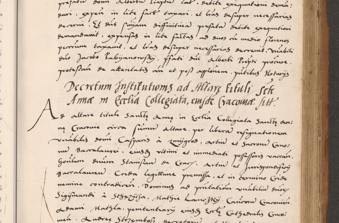 Zdjęcie nr 423 dla obiektu archiwalnego: Acta actorum causarum, sentenciarum tam diffinitivarum quam interlocutoriarum et obligacionum coram reverendo domino Petro Mischkowski custode Kielcensi, canonico vicarioque in spiritualibus generali Cracoviensi ad annum Domini millesimum quingentesimum octavum, cuius indicio est sexta, pontificatus sanctissimi in Christo patris et domini nostri domini Pauli divina providencia pape tercii feliciter moderni, anno coronacionis quarto decimo continuantur