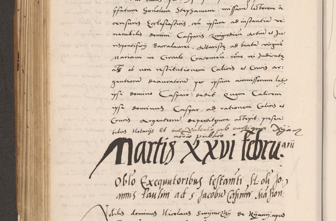 Zdjęcie nr 420 dla obiektu archiwalnego: Acta actorum causarum, sentenciarum tam diffinitivarum quam interlocutoriarum et obligacionum coram reverendo domino Petro Mischkowski custode Kielcensi, canonico vicarioque in spiritualibus generali Cracoviensi ad annum Domini millesimum quingentesimum octavum, cuius indicio est sexta, pontificatus sanctissimi in Christo patris et domini nostri domini Pauli divina providencia pape tercii feliciter moderni, anno coronacionis quarto decimo continuantur