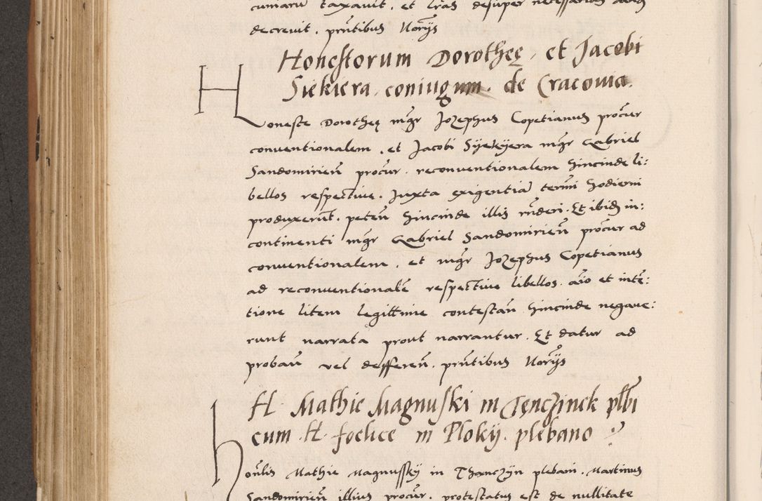 Zdjęcie nr 416 dla obiektu archiwalnego: Acta actorum causarum, sentenciarum tam diffinitivarum quam interlocutoriarum et obligacionum coram reverendo domino Petro Mischkowski custode Kielcensi, canonico vicarioque in spiritualibus generali Cracoviensi ad annum Domini millesimum quingentesimum octavum, cuius indicio est sexta, pontificatus sanctissimi in Christo patris et domini nostri domini Pauli divina providencia pape tercii feliciter moderni, anno coronacionis quarto decimo continuantur