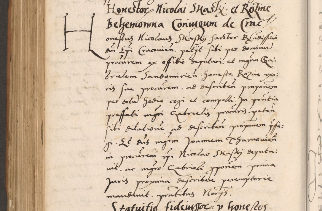 Zdjęcie nr 800 dla obiektu archiwalnego: Acta actorum causarum, sentenciarum tam diffinitivarum quam interlocutoriarum et obligacionum coram reverendo domino Petro Mischkowski custode Kielcensi, canonico vicarioque in spiritualibus generali Cracoviensi ad annum Domini millesimum quingentesimum octavum, cuius indicio est sexta, pontificatus sanctissimi in Christo patris et domini nostri domini Pauli divina providencia pape tercii feliciter moderni, anno coronacionis quarto decimo continuantur