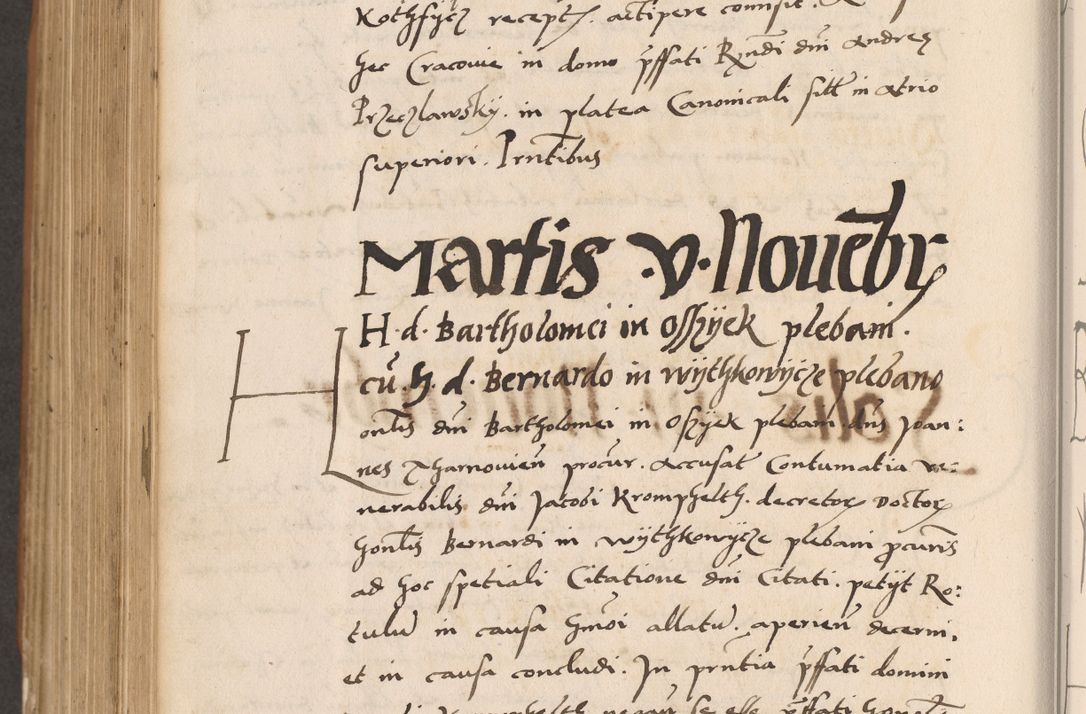 Zdjęcie nr 794 dla obiektu archiwalnego: Acta actorum causarum, sentenciarum tam diffinitivarum quam interlocutoriarum et obligacionum coram reverendo domino Petro Mischkowski custode Kielcensi, canonico vicarioque in spiritualibus generali Cracoviensi ad annum Domini millesimum quingentesimum octavum, cuius indicio est sexta, pontificatus sanctissimi in Christo patris et domini nostri domini Pauli divina providencia pape tercii feliciter moderni, anno coronacionis quarto decimo continuantur