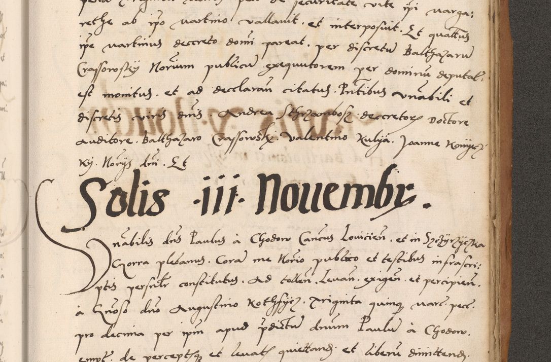 Zdjęcie nr 793 dla obiektu archiwalnego: Acta actorum causarum, sentenciarum tam diffinitivarum quam interlocutoriarum et obligacionum coram reverendo domino Petro Mischkowski custode Kielcensi, canonico vicarioque in spiritualibus generali Cracoviensi ad annum Domini millesimum quingentesimum octavum, cuius indicio est sexta, pontificatus sanctissimi in Christo patris et domini nostri domini Pauli divina providencia pape tercii feliciter moderni, anno coronacionis quarto decimo continuantur