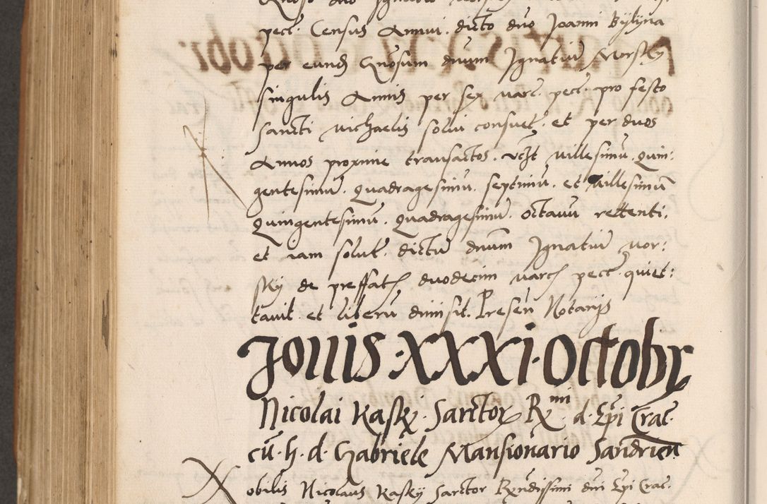 Zdjęcie nr 786 dla obiektu archiwalnego: Acta actorum causarum, sentenciarum tam diffinitivarum quam interlocutoriarum et obligacionum coram reverendo domino Petro Mischkowski custode Kielcensi, canonico vicarioque in spiritualibus generali Cracoviensi ad annum Domini millesimum quingentesimum octavum, cuius indicio est sexta, pontificatus sanctissimi in Christo patris et domini nostri domini Pauli divina providencia pape tercii feliciter moderni, anno coronacionis quarto decimo continuantur