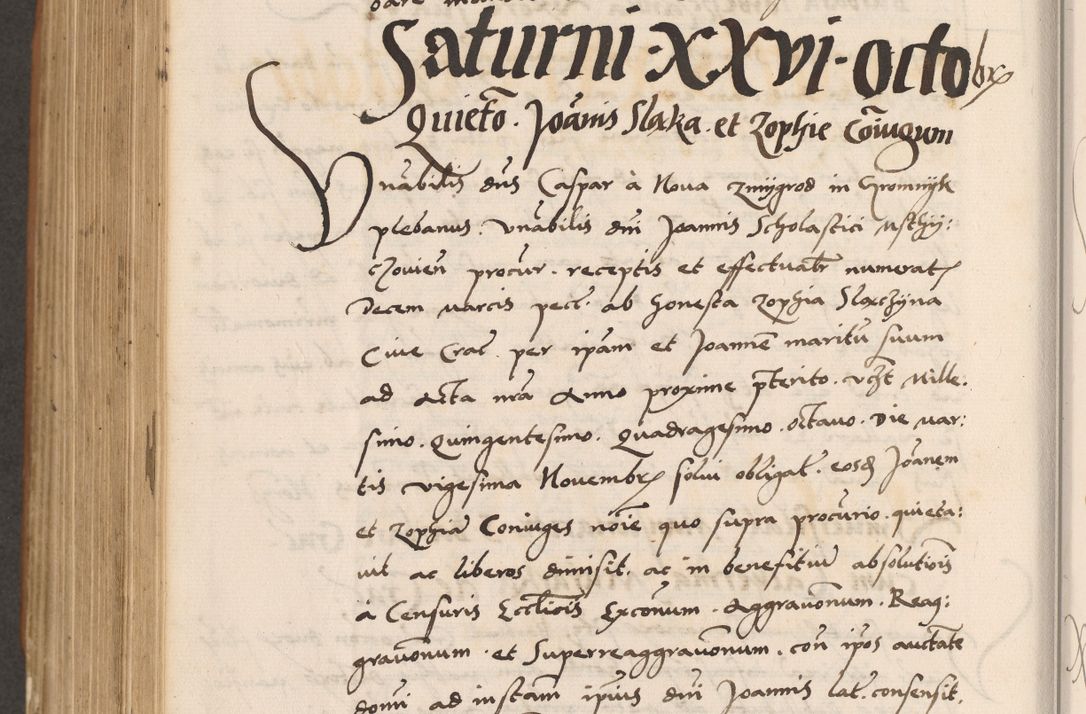 Zdjęcie nr 784 dla obiektu archiwalnego: Acta actorum causarum, sentenciarum tam diffinitivarum quam interlocutoriarum et obligacionum coram reverendo domino Petro Mischkowski custode Kielcensi, canonico vicarioque in spiritualibus generali Cracoviensi ad annum Domini millesimum quingentesimum octavum, cuius indicio est sexta, pontificatus sanctissimi in Christo patris et domini nostri domini Pauli divina providencia pape tercii feliciter moderni, anno coronacionis quarto decimo continuantur