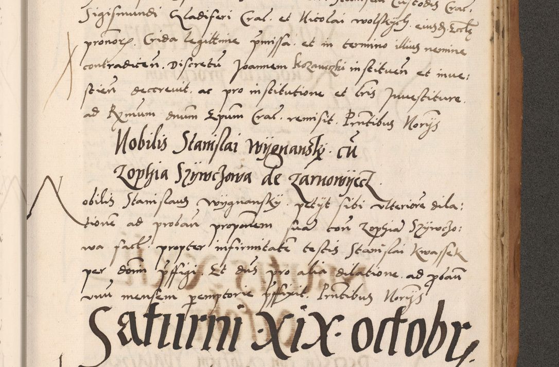 Zdjęcie nr 773 dla obiektu archiwalnego: Acta actorum causarum, sentenciarum tam diffinitivarum quam interlocutoriarum et obligacionum coram reverendo domino Petro Mischkowski custode Kielcensi, canonico vicarioque in spiritualibus generali Cracoviensi ad annum Domini millesimum quingentesimum octavum, cuius indicio est sexta, pontificatus sanctissimi in Christo patris et domini nostri domini Pauli divina providencia pape tercii feliciter moderni, anno coronacionis quarto decimo continuantur