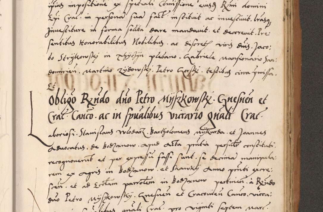 Zdjęcie nr 763 dla obiektu archiwalnego: Acta actorum causarum, sentenciarum tam diffinitivarum quam interlocutoriarum et obligacionum coram reverendo domino Petro Mischkowski custode Kielcensi, canonico vicarioque in spiritualibus generali Cracoviensi ad annum Domini millesimum quingentesimum octavum, cuius indicio est sexta, pontificatus sanctissimi in Christo patris et domini nostri domini Pauli divina providencia pape tercii feliciter moderni, anno coronacionis quarto decimo continuantur