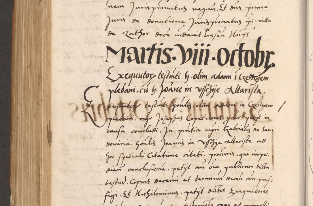 Zdjęcie nr 760 dla obiektu archiwalnego: Acta actorum causarum, sentenciarum tam diffinitivarum quam interlocutoriarum et obligacionum coram reverendo domino Petro Mischkowski custode Kielcensi, canonico vicarioque in spiritualibus generali Cracoviensi ad annum Domini millesimum quingentesimum octavum, cuius indicio est sexta, pontificatus sanctissimi in Christo patris et domini nostri domini Pauli divina providencia pape tercii feliciter moderni, anno coronacionis quarto decimo continuantur