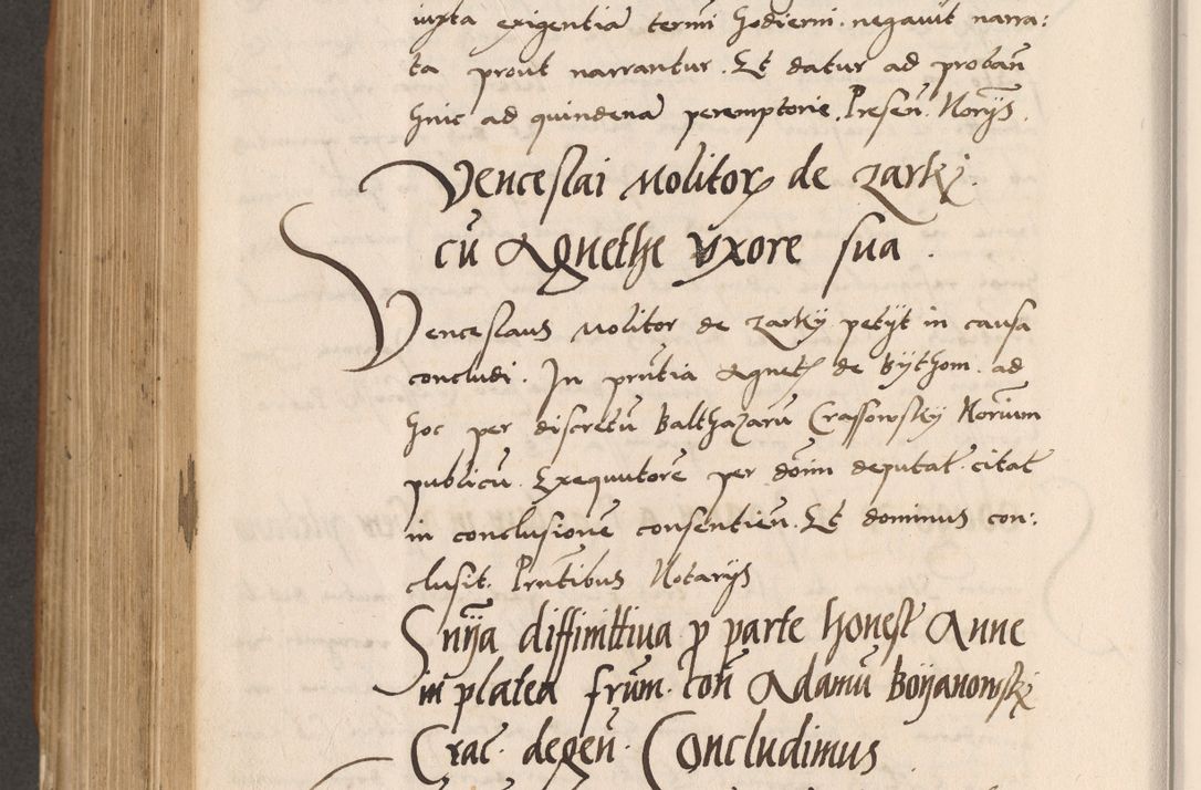 Zdjęcie nr 754 dla obiektu archiwalnego: Acta actorum causarum, sentenciarum tam diffinitivarum quam interlocutoriarum et obligacionum coram reverendo domino Petro Mischkowski custode Kielcensi, canonico vicarioque in spiritualibus generali Cracoviensi ad annum Domini millesimum quingentesimum octavum, cuius indicio est sexta, pontificatus sanctissimi in Christo patris et domini nostri domini Pauli divina providencia pape tercii feliciter moderni, anno coronacionis quarto decimo continuantur