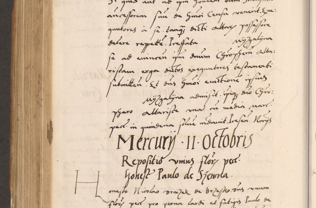 Zdjęcie nr 752 dla obiektu archiwalnego: Acta actorum causarum, sentenciarum tam diffinitivarum quam interlocutoriarum et obligacionum coram reverendo domino Petro Mischkowski custode Kielcensi, canonico vicarioque in spiritualibus generali Cracoviensi ad annum Domini millesimum quingentesimum octavum, cuius indicio est sexta, pontificatus sanctissimi in Christo patris et domini nostri domini Pauli divina providencia pape tercii feliciter moderni, anno coronacionis quarto decimo continuantur