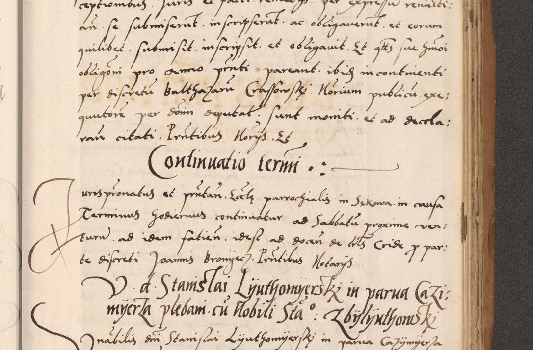 Zdjęcie nr 747 dla obiektu archiwalnego: Acta actorum causarum, sentenciarum tam diffinitivarum quam interlocutoriarum et obligacionum coram reverendo domino Petro Mischkowski custode Kielcensi, canonico vicarioque in spiritualibus generali Cracoviensi ad annum Domini millesimum quingentesimum octavum, cuius indicio est sexta, pontificatus sanctissimi in Christo patris et domini nostri domini Pauli divina providencia pape tercii feliciter moderni, anno coronacionis quarto decimo continuantur