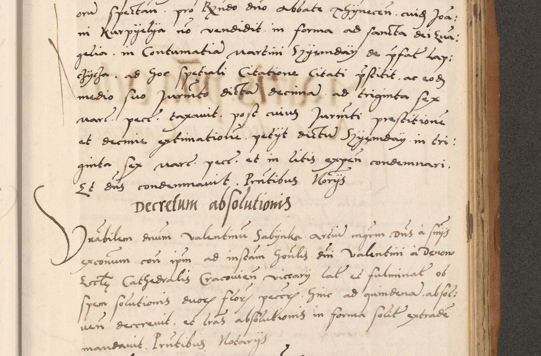 Zdjęcie nr 745 dla obiektu archiwalnego: Acta actorum causarum, sentenciarum tam diffinitivarum quam interlocutoriarum et obligacionum coram reverendo domino Petro Mischkowski custode Kielcensi, canonico vicarioque in spiritualibus generali Cracoviensi ad annum Domini millesimum quingentesimum octavum, cuius indicio est sexta, pontificatus sanctissimi in Christo patris et domini nostri domini Pauli divina providencia pape tercii feliciter moderni, anno coronacionis quarto decimo continuantur