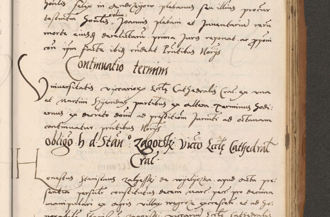 Zdjęcie nr 733 dla obiektu archiwalnego: Acta actorum causarum, sentenciarum tam diffinitivarum quam interlocutoriarum et obligacionum coram reverendo domino Petro Mischkowski custode Kielcensi, canonico vicarioque in spiritualibus generali Cracoviensi ad annum Domini millesimum quingentesimum octavum, cuius indicio est sexta, pontificatus sanctissimi in Christo patris et domini nostri domini Pauli divina providencia pape tercii feliciter moderni, anno coronacionis quarto decimo continuantur