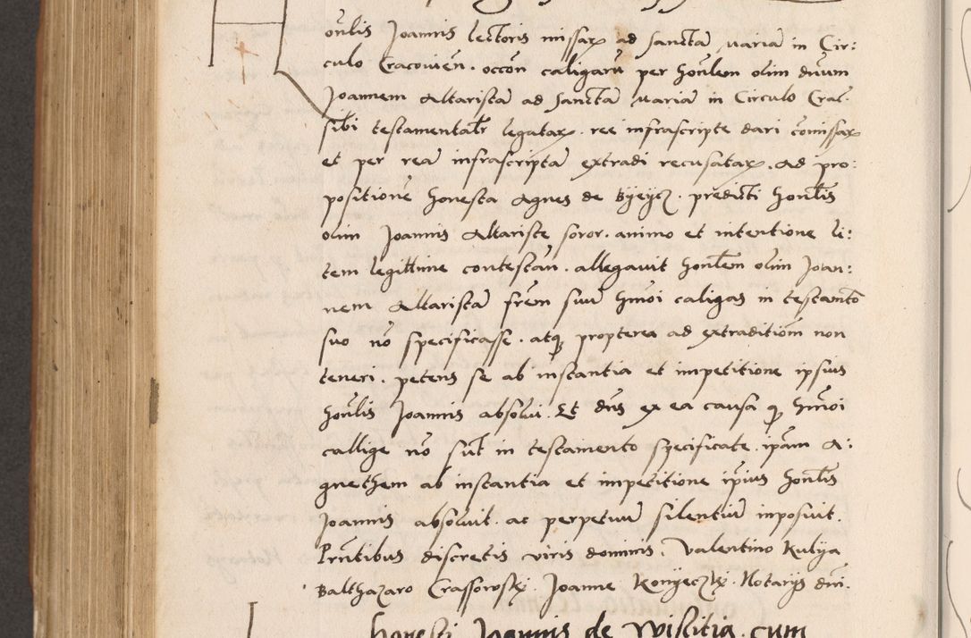 Zdjęcie nr 726 dla obiektu archiwalnego: Acta actorum causarum, sentenciarum tam diffinitivarum quam interlocutoriarum et obligacionum coram reverendo domino Petro Mischkowski custode Kielcensi, canonico vicarioque in spiritualibus generali Cracoviensi ad annum Domini millesimum quingentesimum octavum, cuius indicio est sexta, pontificatus sanctissimi in Christo patris et domini nostri domini Pauli divina providencia pape tercii feliciter moderni, anno coronacionis quarto decimo continuantur