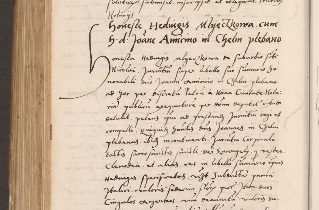 Zdjęcie nr 722 dla obiektu archiwalnego: Acta actorum causarum, sentenciarum tam diffinitivarum quam interlocutoriarum et obligacionum coram reverendo domino Petro Mischkowski custode Kielcensi, canonico vicarioque in spiritualibus generali Cracoviensi ad annum Domini millesimum quingentesimum octavum, cuius indicio est sexta, pontificatus sanctissimi in Christo patris et domini nostri domini Pauli divina providencia pape tercii feliciter moderni, anno coronacionis quarto decimo continuantur
