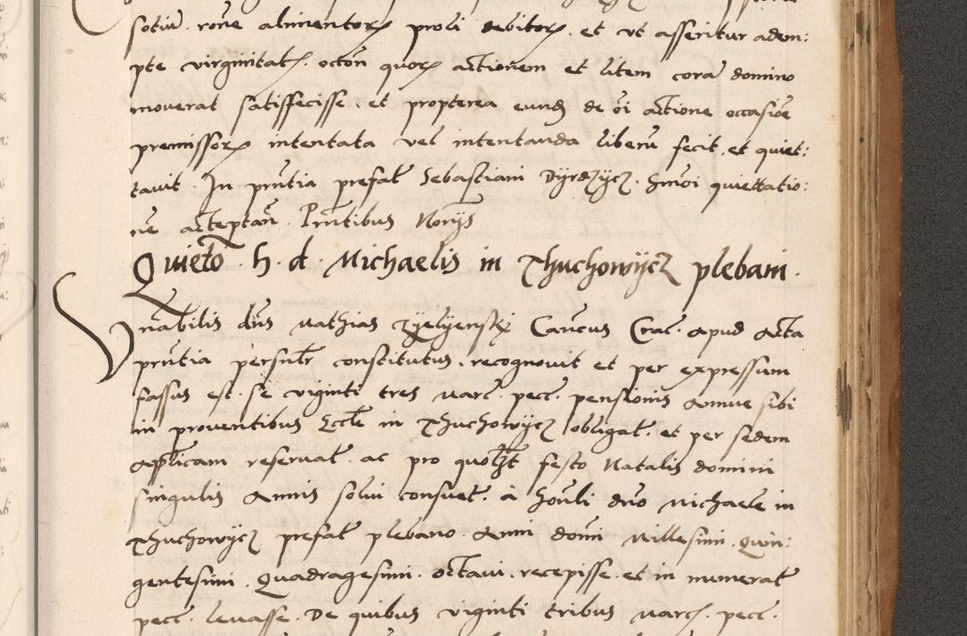 Zdjęcie nr 721 dla obiektu archiwalnego: Acta actorum causarum, sentenciarum tam diffinitivarum quam interlocutoriarum et obligacionum coram reverendo domino Petro Mischkowski custode Kielcensi, canonico vicarioque in spiritualibus generali Cracoviensi ad annum Domini millesimum quingentesimum octavum, cuius indicio est sexta, pontificatus sanctissimi in Christo patris et domini nostri domini Pauli divina providencia pape tercii feliciter moderni, anno coronacionis quarto decimo continuantur