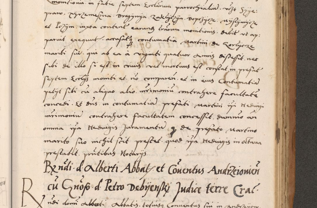 Zdjęcie nr 713 dla obiektu archiwalnego: Acta actorum causarum, sentenciarum tam diffinitivarum quam interlocutoriarum et obligacionum coram reverendo domino Petro Mischkowski custode Kielcensi, canonico vicarioque in spiritualibus generali Cracoviensi ad annum Domini millesimum quingentesimum octavum, cuius indicio est sexta, pontificatus sanctissimi in Christo patris et domini nostri domini Pauli divina providencia pape tercii feliciter moderni, anno coronacionis quarto decimo continuantur