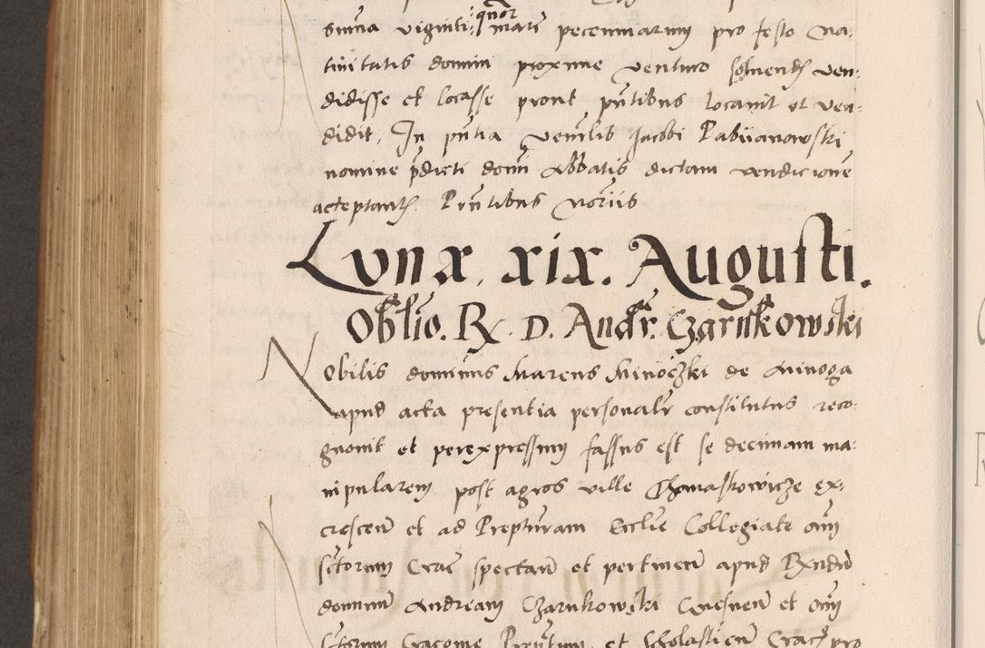 Zdjęcie nr 706 dla obiektu archiwalnego: Acta actorum causarum, sentenciarum tam diffinitivarum quam interlocutoriarum et obligacionum coram reverendo domino Petro Mischkowski custode Kielcensi, canonico vicarioque in spiritualibus generali Cracoviensi ad annum Domini millesimum quingentesimum octavum, cuius indicio est sexta, pontificatus sanctissimi in Christo patris et domini nostri domini Pauli divina providencia pape tercii feliciter moderni, anno coronacionis quarto decimo continuantur