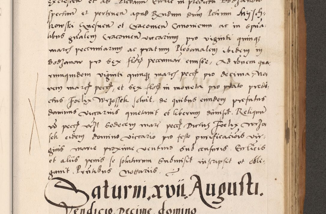 Zdjęcie nr 705 dla obiektu archiwalnego: Acta actorum causarum, sentenciarum tam diffinitivarum quam interlocutoriarum et obligacionum coram reverendo domino Petro Mischkowski custode Kielcensi, canonico vicarioque in spiritualibus generali Cracoviensi ad annum Domini millesimum quingentesimum octavum, cuius indicio est sexta, pontificatus sanctissimi in Christo patris et domini nostri domini Pauli divina providencia pape tercii feliciter moderni, anno coronacionis quarto decimo continuantur