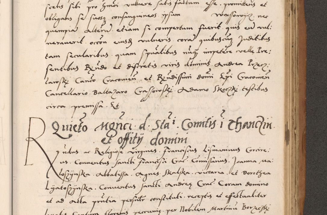 Zdjęcie nr 709 dla obiektu archiwalnego: Acta actorum causarum, sentenciarum tam diffinitivarum quam interlocutoriarum et obligacionum coram reverendo domino Petro Mischkowski custode Kielcensi, canonico vicarioque in spiritualibus generali Cracoviensi ad annum Domini millesimum quingentesimum octavum, cuius indicio est sexta, pontificatus sanctissimi in Christo patris et domini nostri domini Pauli divina providencia pape tercii feliciter moderni, anno coronacionis quarto decimo continuantur