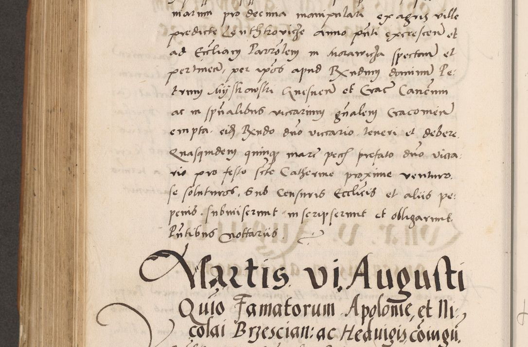 Zdjęcie nr 700 dla obiektu archiwalnego: Acta actorum causarum, sentenciarum tam diffinitivarum quam interlocutoriarum et obligacionum coram reverendo domino Petro Mischkowski custode Kielcensi, canonico vicarioque in spiritualibus generali Cracoviensi ad annum Domini millesimum quingentesimum octavum, cuius indicio est sexta, pontificatus sanctissimi in Christo patris et domini nostri domini Pauli divina providencia pape tercii feliciter moderni, anno coronacionis quarto decimo continuantur