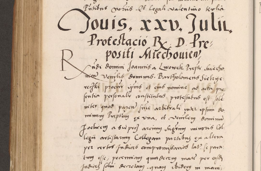 Zdjęcie nr 696 dla obiektu archiwalnego: Acta actorum causarum, sentenciarum tam diffinitivarum quam interlocutoriarum et obligacionum coram reverendo domino Petro Mischkowski custode Kielcensi, canonico vicarioque in spiritualibus generali Cracoviensi ad annum Domini millesimum quingentesimum octavum, cuius indicio est sexta, pontificatus sanctissimi in Christo patris et domini nostri domini Pauli divina providencia pape tercii feliciter moderni, anno coronacionis quarto decimo continuantur