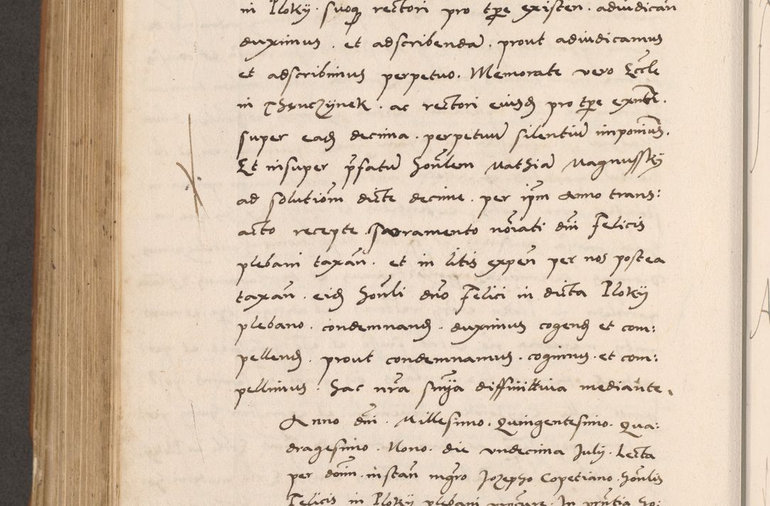 Zdjęcie nr 682 dla obiektu archiwalnego: Acta actorum causarum, sentenciarum tam diffinitivarum quam interlocutoriarum et obligacionum coram reverendo domino Petro Mischkowski custode Kielcensi, canonico vicarioque in spiritualibus generali Cracoviensi ad annum Domini millesimum quingentesimum octavum, cuius indicio est sexta, pontificatus sanctissimi in Christo patris et domini nostri domini Pauli divina providencia pape tercii feliciter moderni, anno coronacionis quarto decimo continuantur