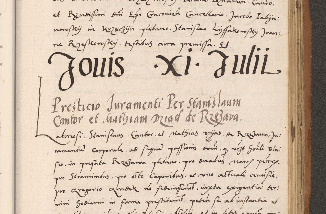 Zdjęcie nr 679 dla obiektu archiwalnego: Acta actorum causarum, sentenciarum tam diffinitivarum quam interlocutoriarum et obligacionum coram reverendo domino Petro Mischkowski custode Kielcensi, canonico vicarioque in spiritualibus generali Cracoviensi ad annum Domini millesimum quingentesimum octavum, cuius indicio est sexta, pontificatus sanctissimi in Christo patris et domini nostri domini Pauli divina providencia pape tercii feliciter moderni, anno coronacionis quarto decimo continuantur