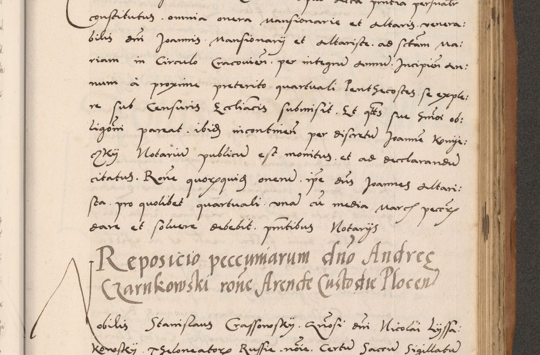 Zdjęcie nr 677 dla obiektu archiwalnego: Acta actorum causarum, sentenciarum tam diffinitivarum quam interlocutoriarum et obligacionum coram reverendo domino Petro Mischkowski custode Kielcensi, canonico vicarioque in spiritualibus generali Cracoviensi ad annum Domini millesimum quingentesimum octavum, cuius indicio est sexta, pontificatus sanctissimi in Christo patris et domini nostri domini Pauli divina providencia pape tercii feliciter moderni, anno coronacionis quarto decimo continuantur