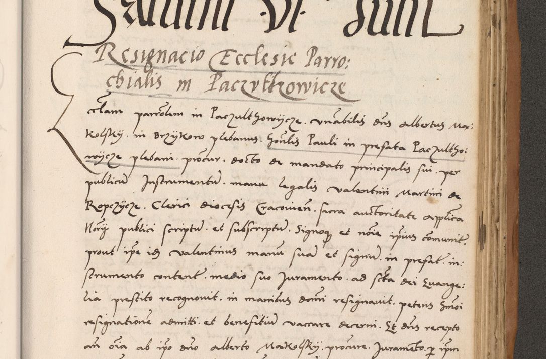 Zdjęcie nr 671 dla obiektu archiwalnego: Acta actorum causarum, sentenciarum tam diffinitivarum quam interlocutoriarum et obligacionum coram reverendo domino Petro Mischkowski custode Kielcensi, canonico vicarioque in spiritualibus generali Cracoviensi ad annum Domini millesimum quingentesimum octavum, cuius indicio est sexta, pontificatus sanctissimi in Christo patris et domini nostri domini Pauli divina providencia pape tercii feliciter moderni, anno coronacionis quarto decimo continuantur