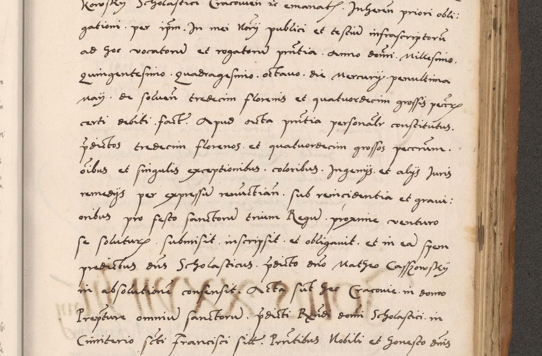 Zdjęcie nr 659 dla obiektu archiwalnego: Acta actorum causarum, sentenciarum tam diffinitivarum quam interlocutoriarum et obligacionum coram reverendo domino Petro Mischkowski custode Kielcensi, canonico vicarioque in spiritualibus generali Cracoviensi ad annum Domini millesimum quingentesimum octavum, cuius indicio est sexta, pontificatus sanctissimi in Christo patris et domini nostri domini Pauli divina providencia pape tercii feliciter moderni, anno coronacionis quarto decimo continuantur