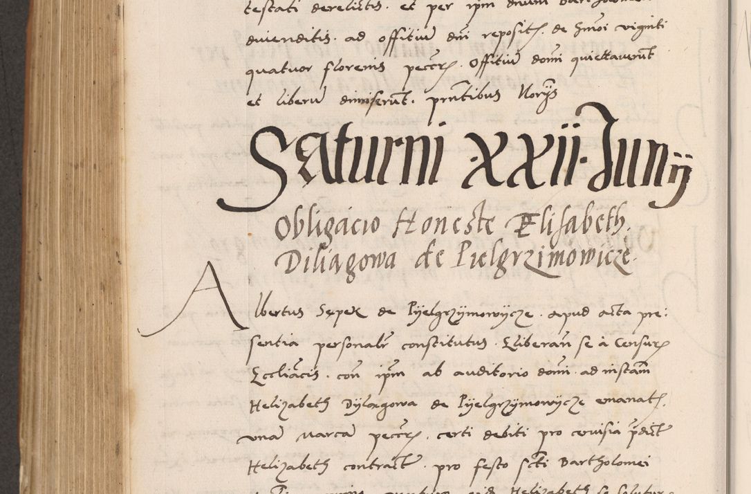 Zdjęcie nr 654 dla obiektu archiwalnego: Acta actorum causarum, sentenciarum tam diffinitivarum quam interlocutoriarum et obligacionum coram reverendo domino Petro Mischkowski custode Kielcensi, canonico vicarioque in spiritualibus generali Cracoviensi ad annum Domini millesimum quingentesimum octavum, cuius indicio est sexta, pontificatus sanctissimi in Christo patris et domini nostri domini Pauli divina providencia pape tercii feliciter moderni, anno coronacionis quarto decimo continuantur