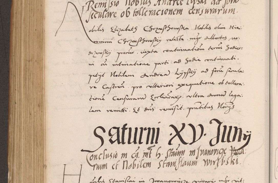 Zdjęcie nr 642 dla obiektu archiwalnego: Acta actorum causarum, sentenciarum tam diffinitivarum quam interlocutoriarum et obligacionum coram reverendo domino Petro Mischkowski custode Kielcensi, canonico vicarioque in spiritualibus generali Cracoviensi ad annum Domini millesimum quingentesimum octavum, cuius indicio est sexta, pontificatus sanctissimi in Christo patris et domini nostri domini Pauli divina providencia pape tercii feliciter moderni, anno coronacionis quarto decimo continuantur