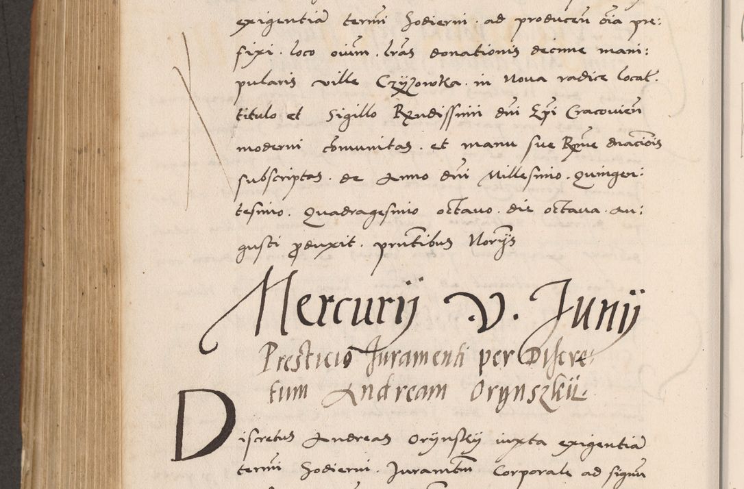 Zdjęcie nr 634 dla obiektu archiwalnego: Acta actorum causarum, sentenciarum tam diffinitivarum quam interlocutoriarum et obligacionum coram reverendo domino Petro Mischkowski custode Kielcensi, canonico vicarioque in spiritualibus generali Cracoviensi ad annum Domini millesimum quingentesimum octavum, cuius indicio est sexta, pontificatus sanctissimi in Christo patris et domini nostri domini Pauli divina providencia pape tercii feliciter moderni, anno coronacionis quarto decimo continuantur