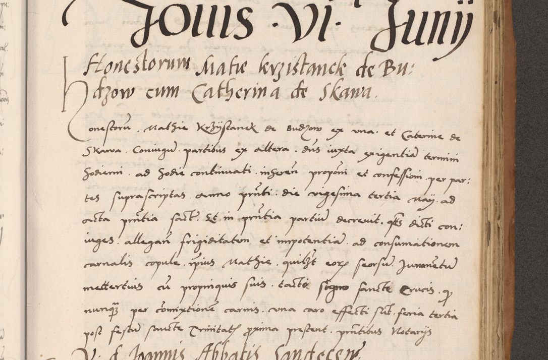 Zdjęcie nr 635 dla obiektu archiwalnego: Acta actorum causarum, sentenciarum tam diffinitivarum quam interlocutoriarum et obligacionum coram reverendo domino Petro Mischkowski custode Kielcensi, canonico vicarioque in spiritualibus generali Cracoviensi ad annum Domini millesimum quingentesimum octavum, cuius indicio est sexta, pontificatus sanctissimi in Christo patris et domini nostri domini Pauli divina providencia pape tercii feliciter moderni, anno coronacionis quarto decimo continuantur
